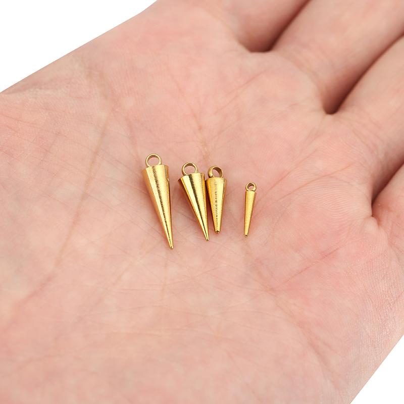 20pcs 10 13 15 18 Mm Stainless Steel Extension Chain End Beads PVD Never Fade Necklace Bracelet Charms Drop Beads Jewelry Making