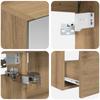 Bathroom Cabinet Set 5 Pcs Artisan Oak 50 X 14.5 X 70 Cm