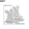 1PCS Silicone Mold 3D Easter Rabbit Bunny Silicone Mold, Moulds Easter DIY Rabbit, Easter Casting Moulds, Spring Silicone Mould