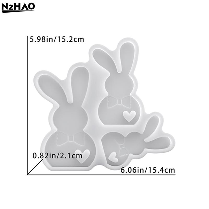 1PCS Silicone Mold 3D Easter Rabbit Bunny Silicone Mold, Moulds Easter DIY Rabbit, Easter Casting Moulds, Spring Silicone Mould