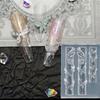 Silicone Nail Art Mold Accessory Molds Butterfly Theme 3D Nail Decorative Mold Silicone Texture for Various Nail Types