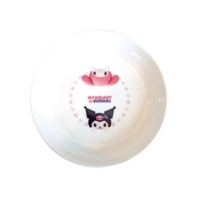 Melody My Melody Kuromi Curry Pasta Microwave and Dishwasher Made In Product Number 319135 "My & Kuromi" & Plate, Plate, Plate, Approx. 20cm, Safe,