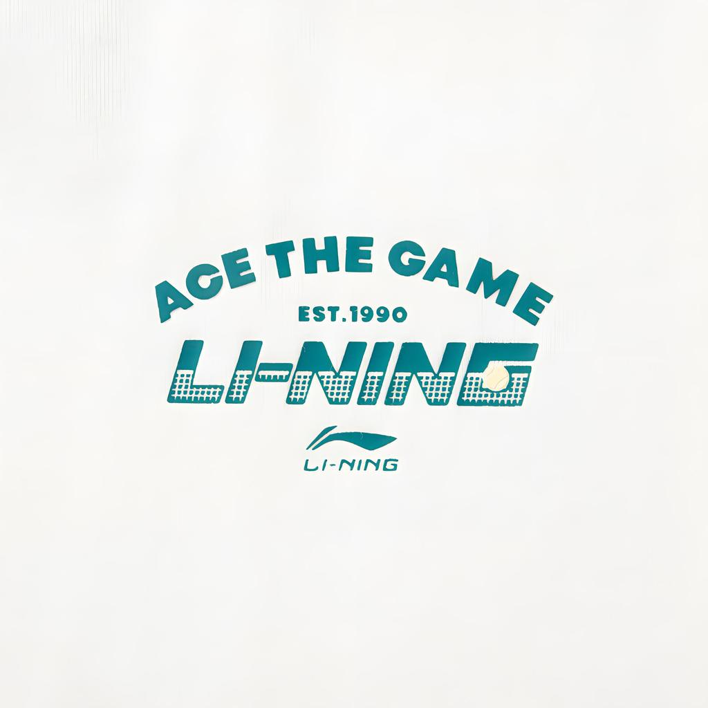 Li-Ning Comfortable Casual Minimalist Letter Print Round Neck Pullover Short Sleeve T-Shirt Men Tops Off-White AHSV233-1