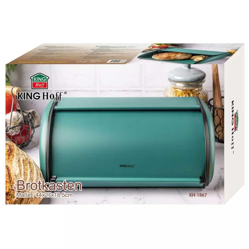 KINGHOFF KH-1867 Green Steel Bread Box