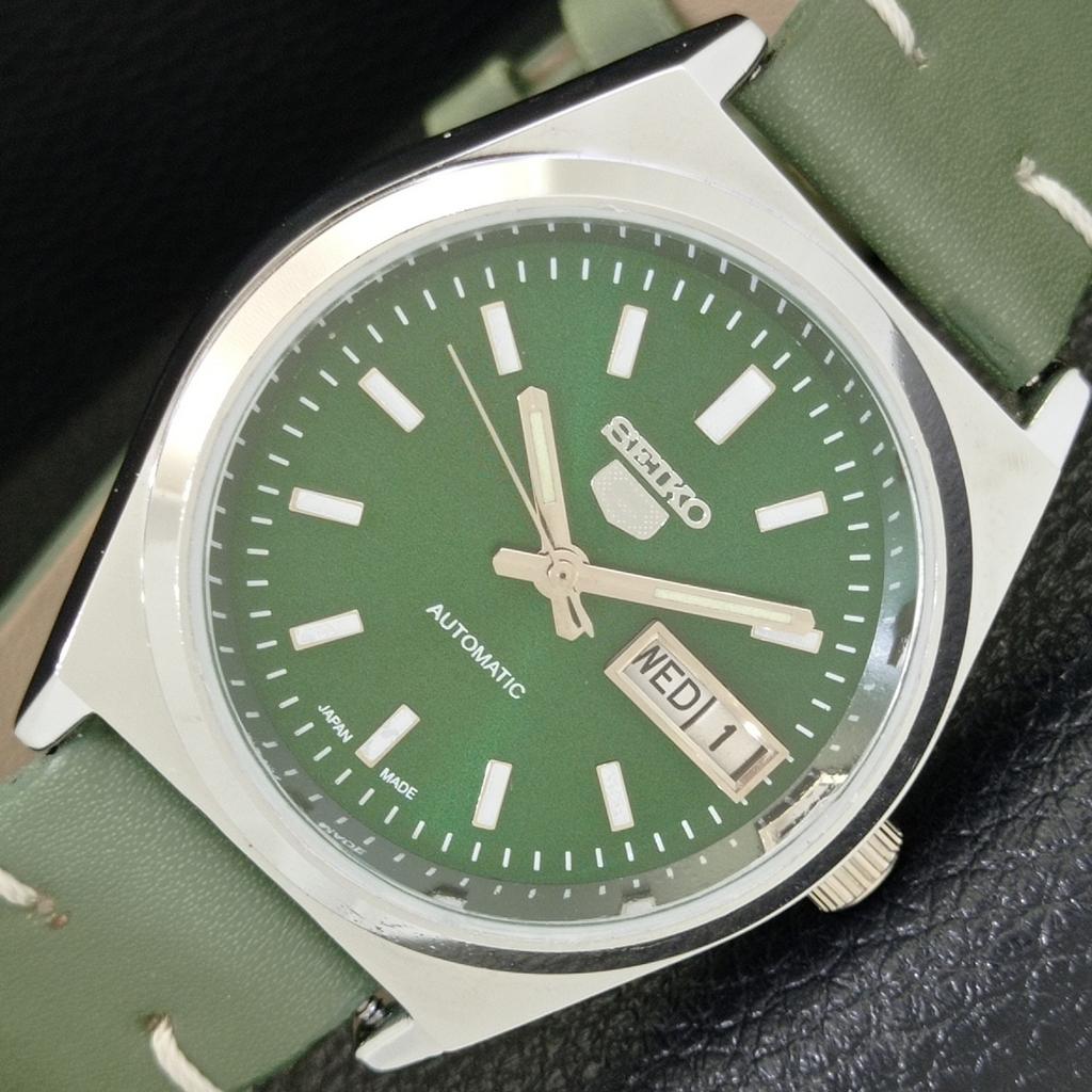 

ЯПОНИЯ ВИНТАЖНЫЕ ВОССТАНОВЛЕННЫЕ ЧАСЫ SEIKO 5 АВТОМАТИЧЕСКИЕ МУЖСКИЕ ЗЕЛЕНЫЙ ЦИФЕРБЛАТ a440664-4 Sk-a440664