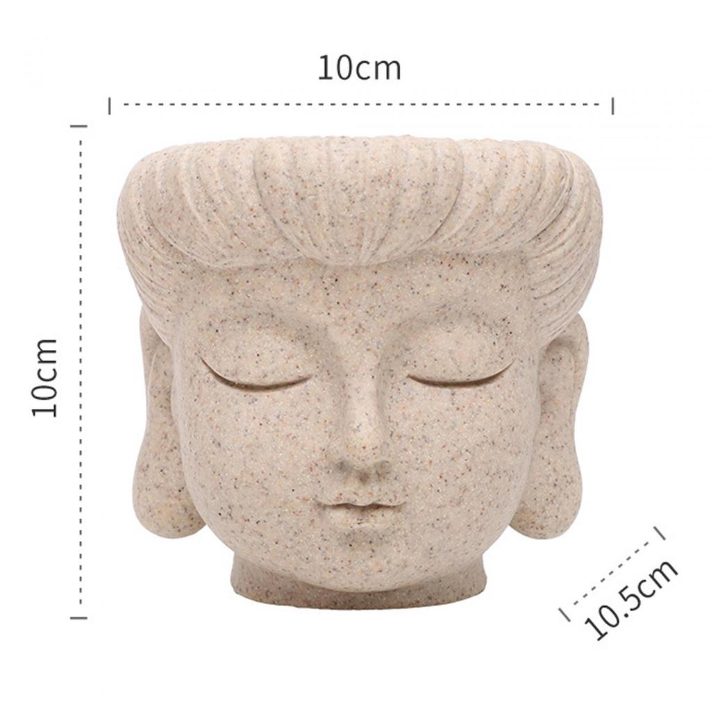 Květináč Buddha Head Květináč na poupata Vázy Květináče Dekory Sochařství Nádoby na rostliny na stůl Vrchol Domácí kancelář Stolní kuchyně