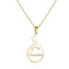 Atoztide Customized Stylish Fashionable Stainless Steel Name Pendant Necklace Personalized Letter Gold Tone Butterfly Necklaces Pendant Name Souvenir