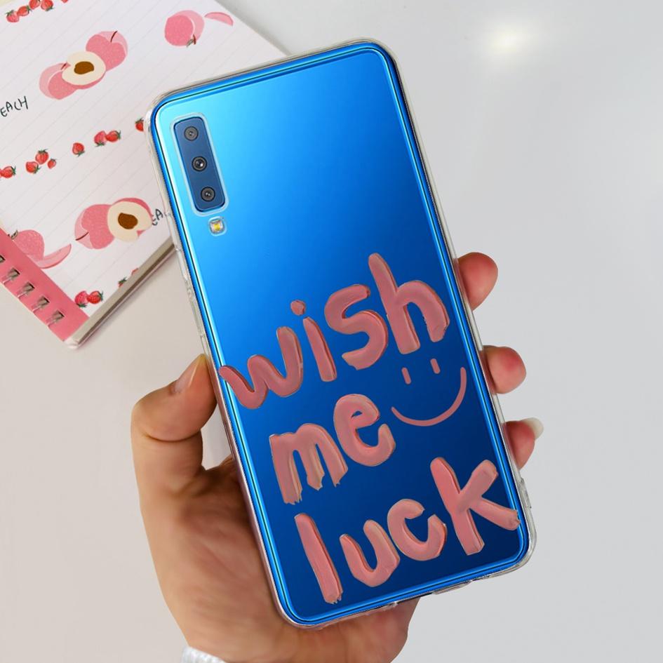 Silicone Cover For Samsung Galaxy A7 2018 Case A750 A750F Case Clear TPU Fashion Phone Case For Samsung A 7 2018 SM-A750F Fundas