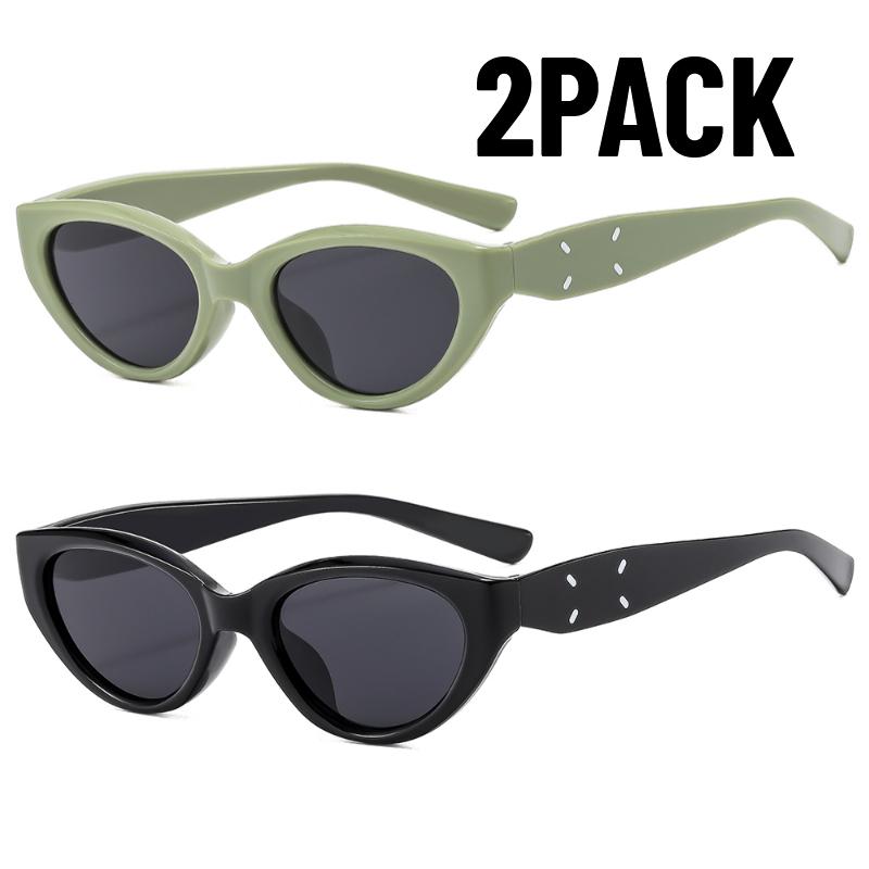 2PACK Fashion Classics Small Frame Cat's Eye Sunglasses Women Sun Glasses Men's Outdoor Fashion Eyewear UV400  Gifts