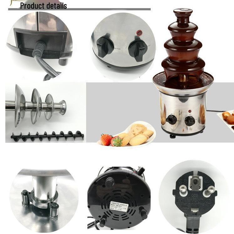 Vierstöckiger Schokoladenbrunnen-Schmelzturm