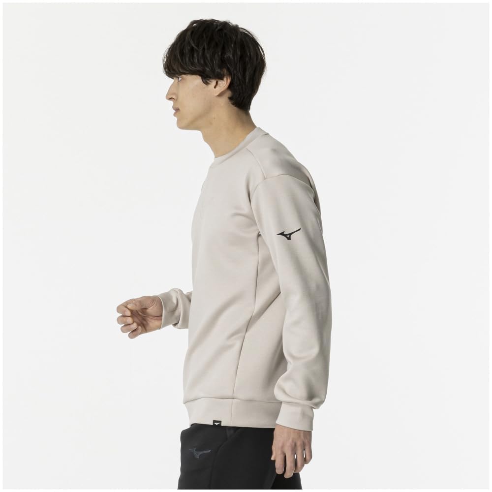 Training Wear Stretch Sweat Crew Neck Jersey Easy to Move 32MCA052 Cloud Beige Heather [Mizuno]