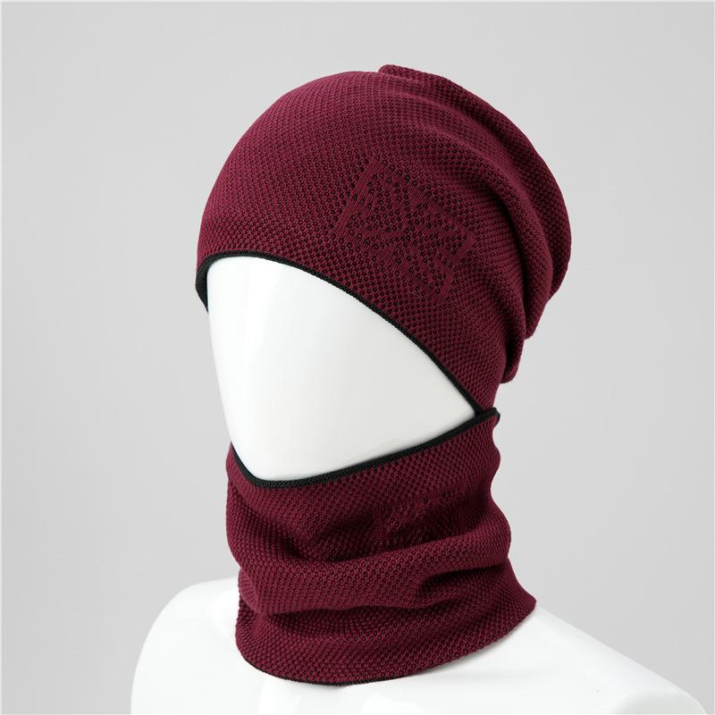 

Шапка Мужская Осень и Зима Новая Флисовая Утолщенная Вязаная Шапка Тренд Зимняя Велосипедная Теплая Уличная Шарф Шерстяная Шапка average size (hat only) бордовый