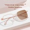Fashion Sunglasses For Women Modern Oversized Square Photochromic Sunglasses Hd Lenses Clear To Dark Transition Effect