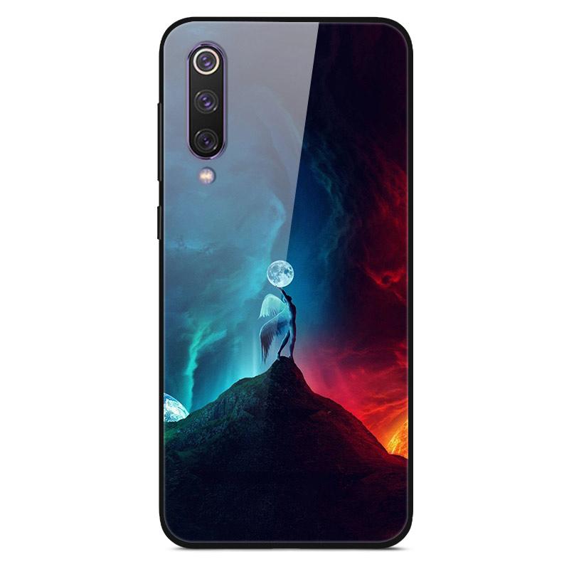 For Xiaomi Mi 9 Mi9 SE Tempered Glass Case Hard Cover Phone Case For Xiaomi Mi 9 SE Mi9 T 9T Pro Cases Redmi Note 9S 9 S Cover