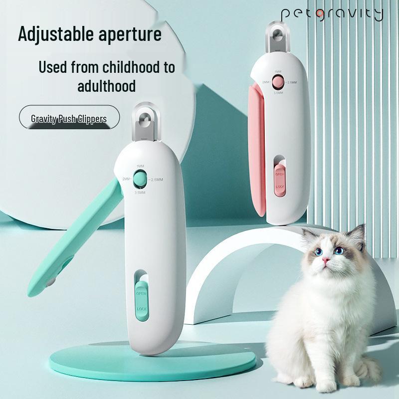 Pet Grooming Nail Clippers Set with File & Anti-Bleed Lamp for Cats & Dogs