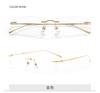 Fashion Rimless Business Eyewear Ultra Light Pure Titanium Luxury Optical Prescription Eyeglasses Man Woman Big Size Spectacle