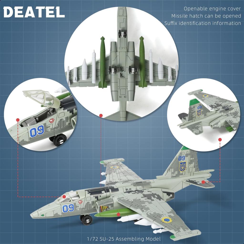 1/72 Scale Plastic Model Airplane SU-25 Frogfoot Highly Detailed Assembly Model Kit Military Series Building Blocks Xmas Gift
