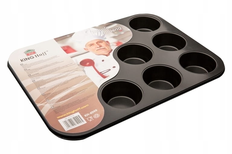 Forma blaszana do babeczek muffinek x12 KINGHOFF KH-4099