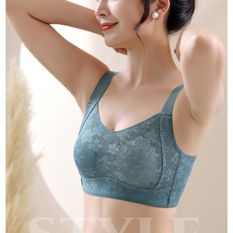 Underwear Full Cup Thin Bra Women's Gathering Bra Anti Sagging Bra and Complementary Breast Bra