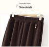 Mom's High-Waisted Striped Corduroy Pants - Spring & Autumn Casual for Middle-aged & Elderly