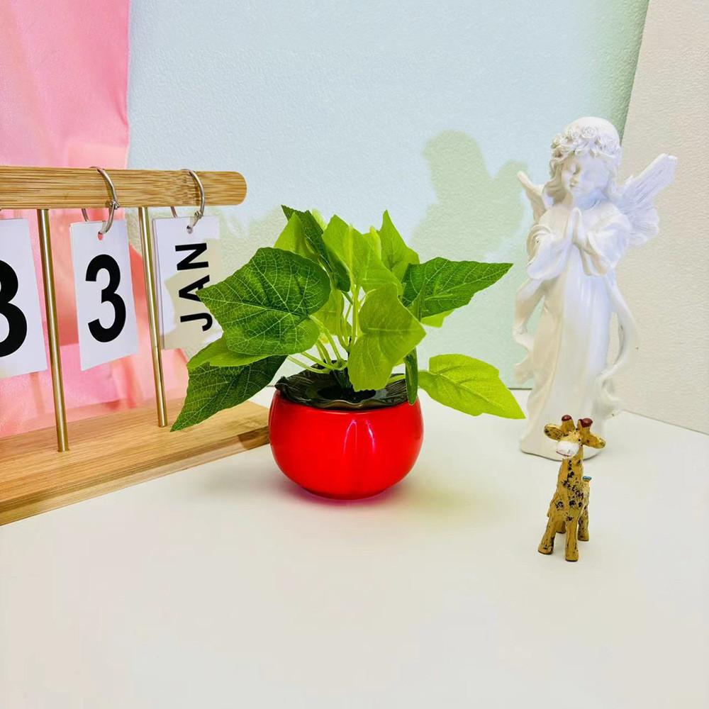 Persimmon Epipremnum Aureum Flowerpot Simulation Green Plant Plant Potted