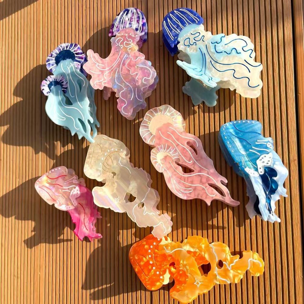 Korean Style Cartoon Animal Hair Clip Acetic Acid Cute Shark Clip Lovely Jellyfish Hair Claw Daily