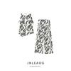 Jnleaog Spring New Arrival Women's Clothing Fashion Style Fashion Print Pique Hanging Collar Tops 3644629