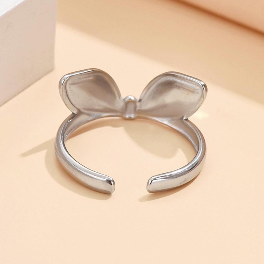 Sweet Rabbit Ear Adjustable Stainless Steel Ring - Fairy Style