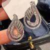 Xiaomi Huitan Women Earrings Silver Color Inlaid Shiny CZ Unique Design for Wedding Party Engagement Trendy Luxury Accessories Jewelry