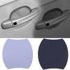 4Pcs Silver Black Door Handle Scratch Resistant Carbon Fiber Car Decor Stickers Car Styling Stickers