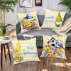 1/4pcs Floral and Gnome Patterned Pillowcases Sweet Home Hello Spring Decor Sofa Cushion Cover Home Bedroom Room Decoration
