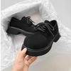 Big Round Toe Women's Casual Shoes High Quality Brown Nubuck Leather Thick Bottom Show Women Men Leather Shoes 44 45 46
