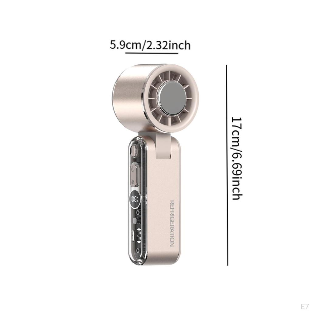 Handheld Fan Lightweight 1-100 Speed Hanging Neck Portable Hand for Home Work Camping Outdoor