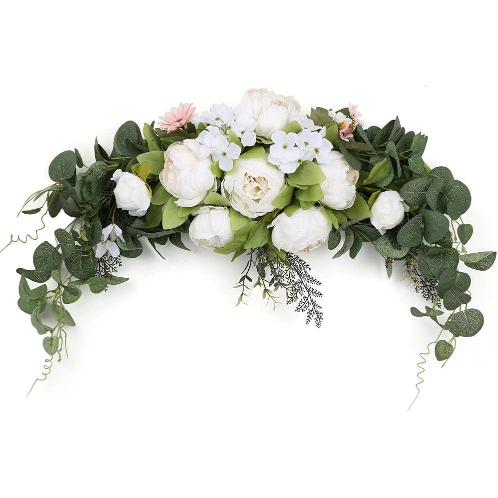 Simulation Wreath Welcome Flower Row Lintel Water Sign Corner Flower Artificial Flower Wedding Decoration