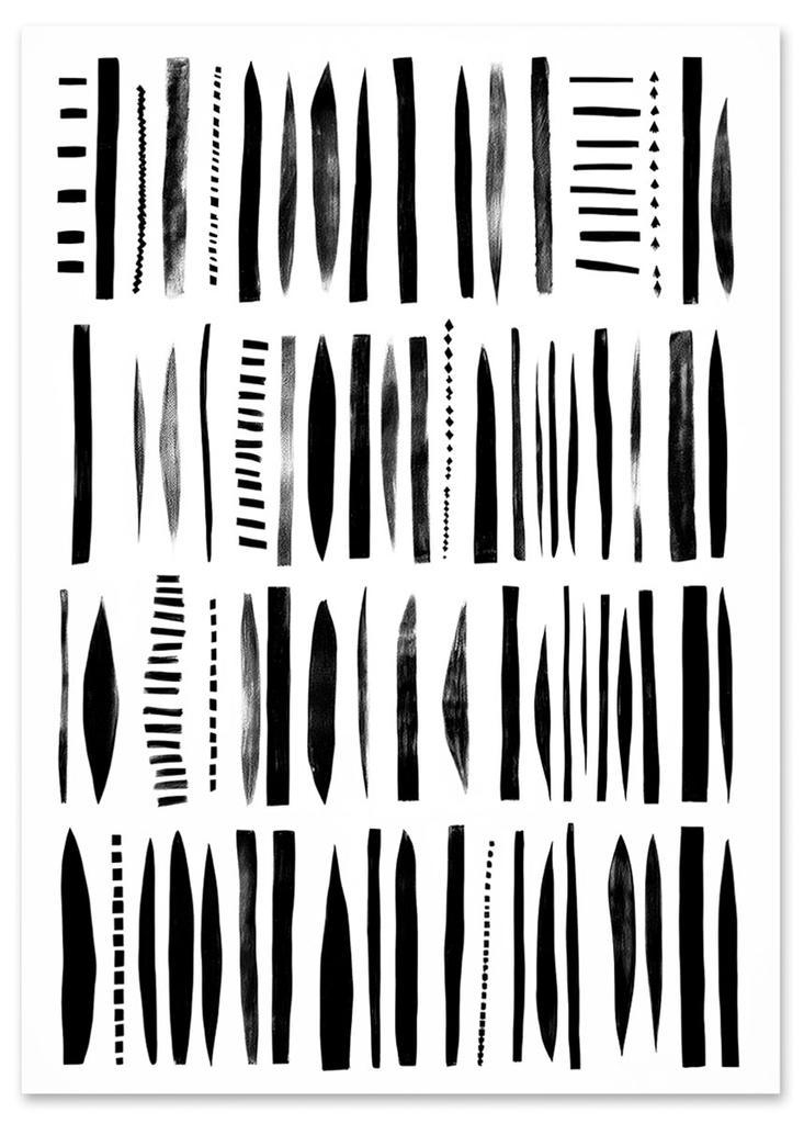 Poster Black Lines