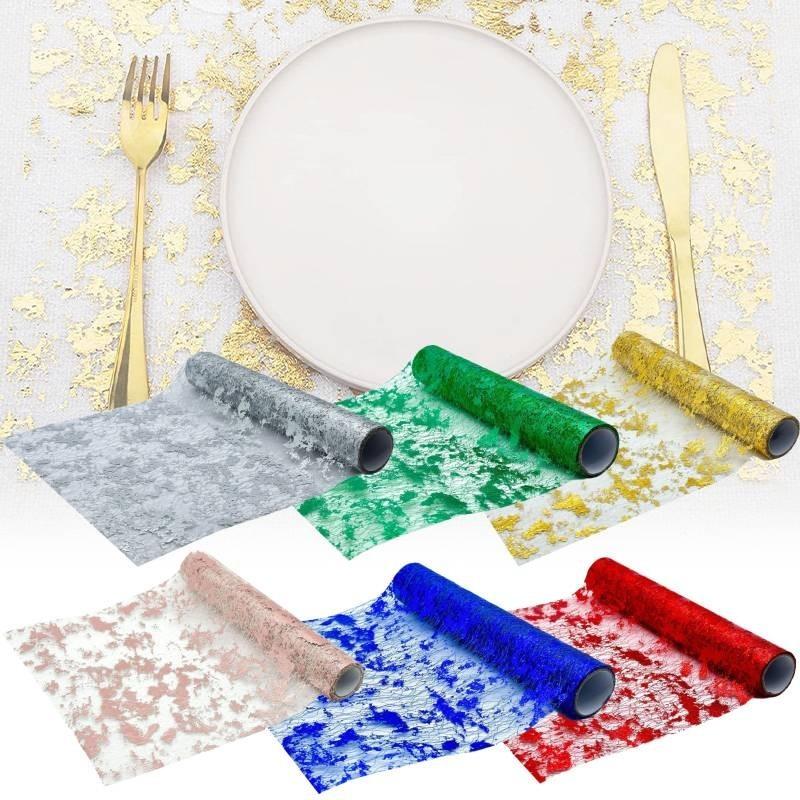 Luxurious Gold Mesh Tablecloth Roll Perfect For Weddings And Holiday Parties