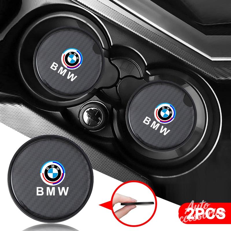 Non-slip Car Water Coaster Cup Carbon Fiber PVC Coaster Mat Accessories For BMW E46 E90 E60 F10 E39 F30 E36 F20 E87 E90 E70 E91 NS1