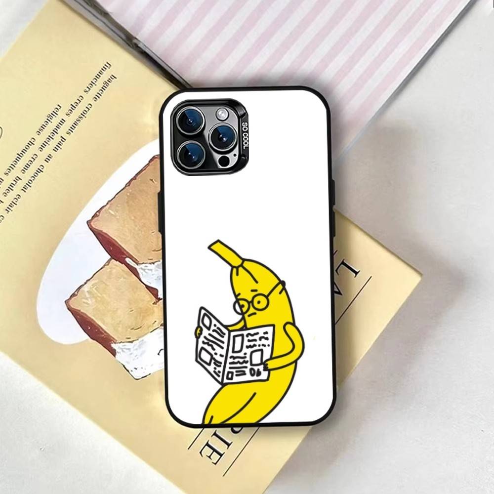 Banana Man Cute Phone Case For iPhone 17,16,15,14,13,12,11 Plus,Pro Max,XS,Colorful Silver Phone Case Funda Cover