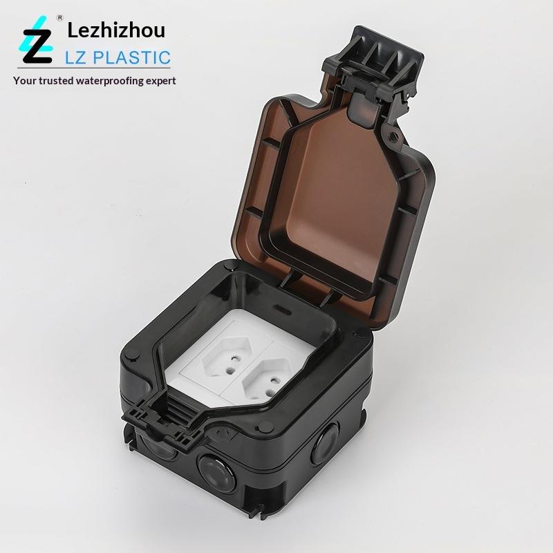 IP66 Waterproof Brazilian Power Outlet 16A Weatherproof Socket for Outdoor Rainproof Dustproof Wall Socket for Home