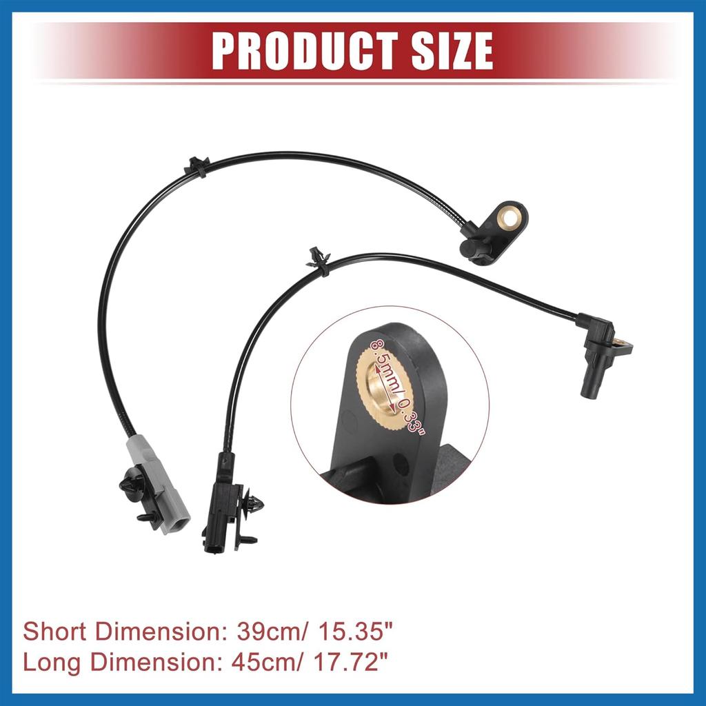 Car Rear Left Right ABS Wheel Speed Sensor Fit for Infiniti Q50 2014-2020 No.479014GA0A/479004GA0A - Pack of 2 Item Replacement