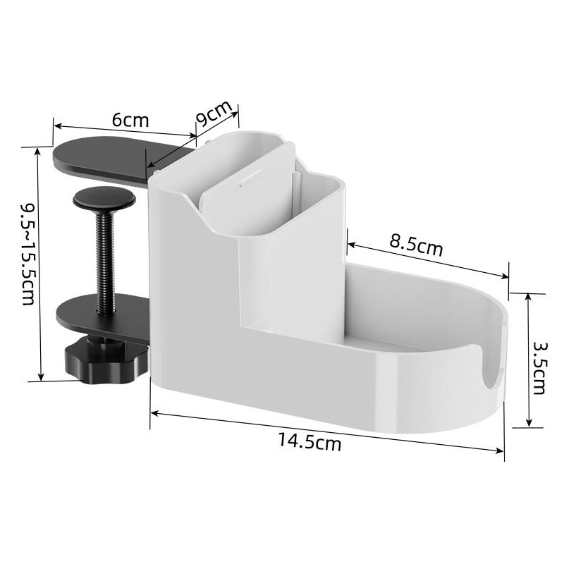 Creative Desktop Organizer With Phone Storage Water Cup Holder Clamp On Design For Home Office Desk Accessories Space Saving