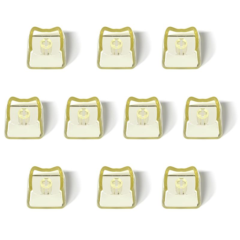 20Pcs Transparent Cute Cat Keycaps PBT 1U Blank MAO Profile for Custom Mechanical Keyboard Modification