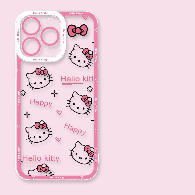 Cute Hello Kitty Transparent Casing For Xiaomi Redmi Note 15 Pro 15C 5G 14C Note 14 13 12 Pro Plus 13C 12C A5 5G 4G Case Cover