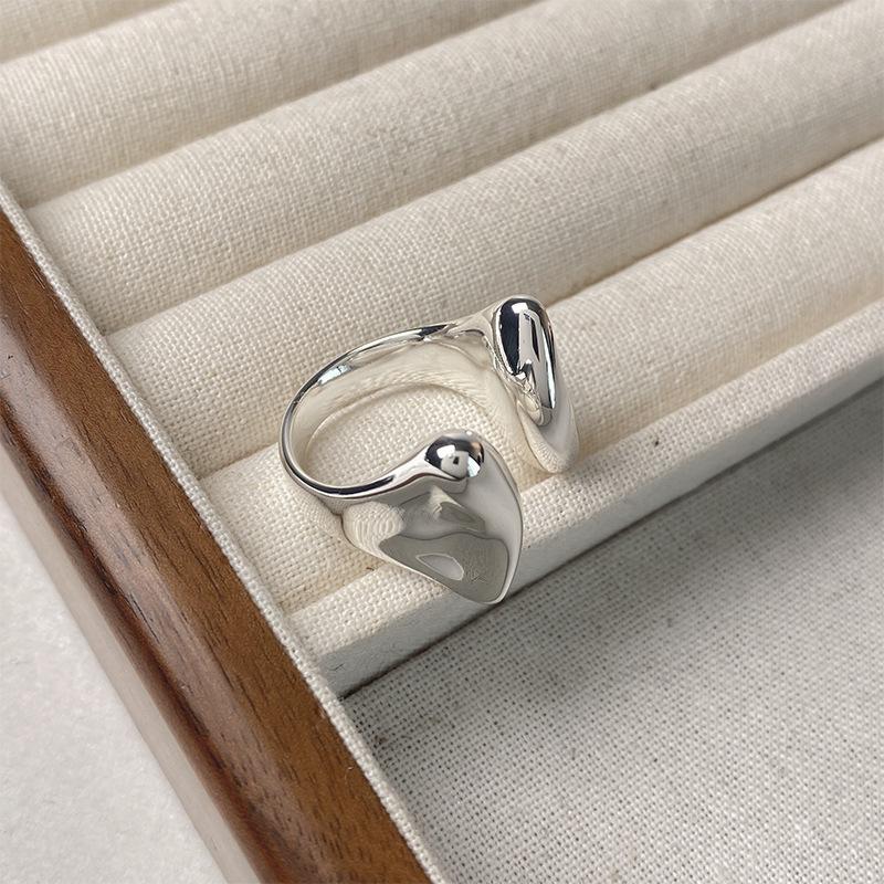 

2024 Элегантное Классическое Регулируемое Полированное Открытое Кольцо - Роскошный Дизайн Высокого Класса для Женщин серебряный