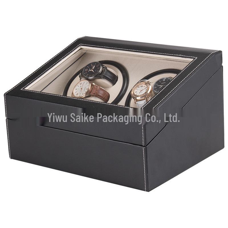 Leather Coffee Color PU Automatic Watch Winder Box for 10 Watches