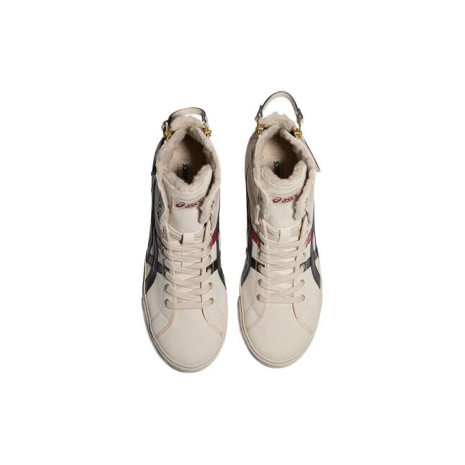 Asics Double Clutch Synthetic Leather Comfortable Versatile High-Top Lifestyle Casual Shoes Men Casual Shoes Light-Brown 1203A037-200