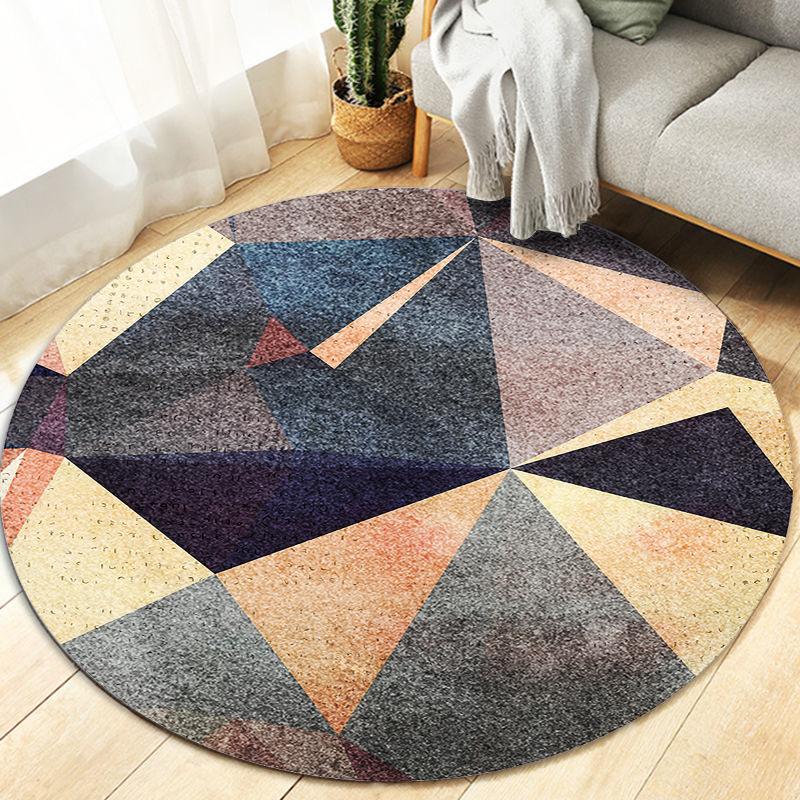 Nordic Round Carpet Cloak Room Computer Swivel Chair Mat Home Bedroom Bedside Mat