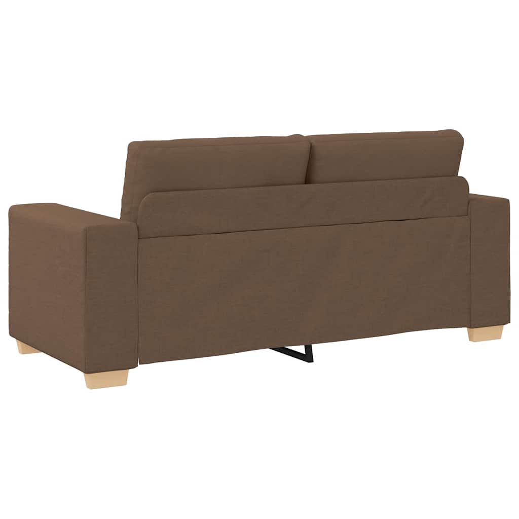Loveseat Sofa In Brown 180 X 77 X 82 Cm Fabric