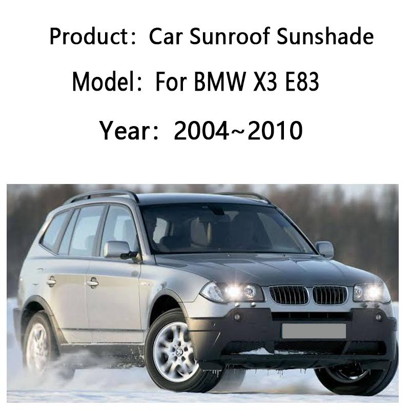 Car Sunshade For BMW X3 E83 2004~2010 2005 Sunroof Shades Electrostatic Adsorption Visor Anti UV Sun Protection Auto Accessories