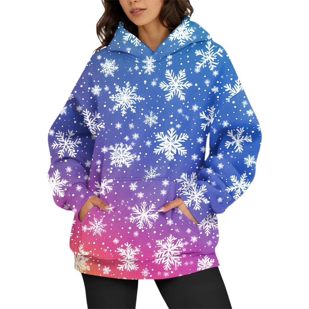 Women's Fashion Daily Versatile Casual Crewneck Sweatshirts Long Sleeve Printed Top Sweatshirts